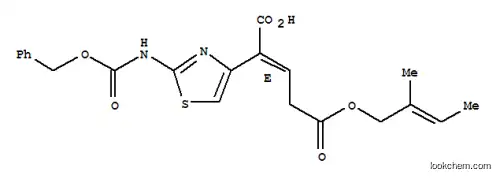 Molecular Structure of 155657-19-5 ((E,Z)-2-(2-Benzyloxycarbonylamino-4-thiazol)-4-(3-methyl-2-butenyloxycarbonyl)-2-butenoic acid)