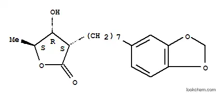 Molecular Structure of 155661-16-8 (L-Ribonic acid,2-[7-(1,3-benzodioxol-5-yl)heptyl]-2,5-dideoxy-, g-lactone)