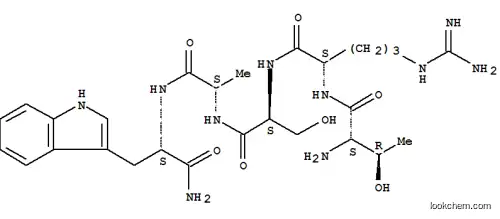 Molecular Structure of 155918-12-0 (H-THR-ARG-SER-ALA-TRP-NH2)