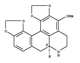 Molecular Structure of 155944-21-1 (5H-Bis[1,3]benzodioxolo[6,5,4-de:4',5'-g]quinoline,6,7,7a,8-tetrahydro-4-methoxy-, (7aS)- (9CI))