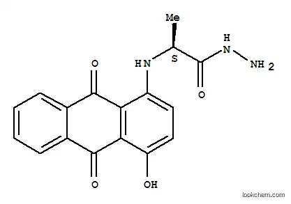 Molecular Structure of 156074-06-5 (L-Alanine,N-(9,10-dihydro-4-hydroxy-9,10-dioxo-1-anthracenyl)-, hydrazide)