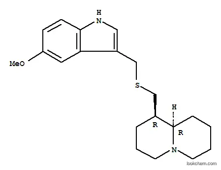 Molecular Structure of 156171-05-0 ((1R,9aR)-1-({[(5-methoxy-1H-indol-3-yl)methyl]sulfanyl}methyl)octahydro-2H-quinolizine)