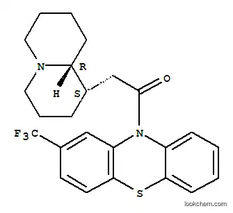 Molecular Structure of 156213-25-1 (10-[(1S,9aR)-octahydro-2H-quinolizin-1-ylacetyl]-2-(trifluoromethyl)-10H-phenothiazine)