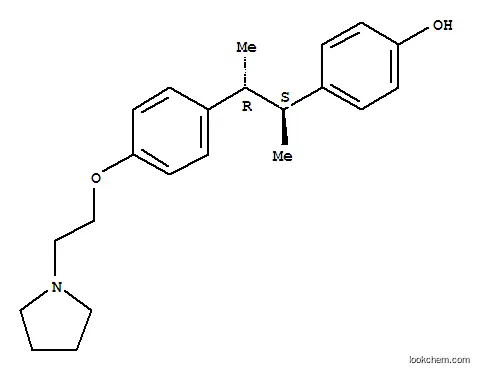Molecular Structure of 15622-17-0 (4-[(2R,3S)-3-{4-[2-(pyrrolidin-1-yl)ethoxy]phenyl}butan-2-yl]phenol)