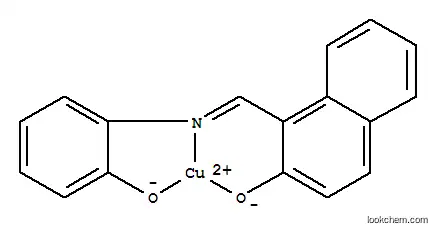 Molecular Structure of 15680-42-9 (Copper,[1-[[[2-(hydroxy-kO)phenyl]imino-kN]methyl]-2-naphthalenolato(2-)-kO]-)