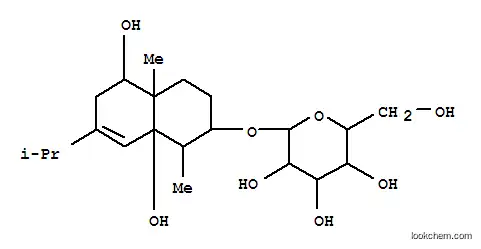 Molecular Structure of 156848-83-8 (b-D-Glucopyranoside,(1R,2S,4aR,5R,8aR)-1,2,3,4,4a,5,6,8a-octahydro-5,8a-dihydroxy-1,4a-dimethyl-7-(1-methylethyl)-2-naphthalenyl)