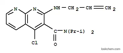 Molecular Structure of 156991-99-0 (4-chloro-N,N-bis(1-methylethyl)-2-(prop-2-en-1-ylamino)-1,8-naphthyridine-3-carboxamide)