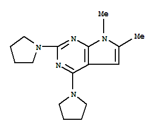 6,7-DIMETHYL-2,4-DI-1-PYRROLIDINYL-7H-PYRROLO[2,3-D]PYRIMIDINE HYDROCHLORIDE