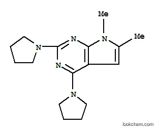 6,7-Dimethyl-2,4-di-1-pyrrolidinyl-7H-pyrrolo(2,3-d)pyrimidine