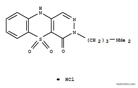 Molecular Structure of 157023-84-2 (3-[3-(dimethylamino)propyl]-3H-pyridazino[4,5-b][1,4]benzothiazin-4(10H)-one 5,5-dioxide hydrochloride)
