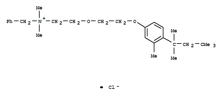 Benzenemethanaminium,N,N-dimethyl-N-[2-[2-[3-methyl-4-(1,1,3,3-tetramethylbutyl)phenoxy]ethoxy]ethyl]-,chloride (1:1)