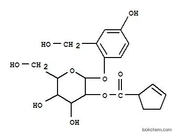 Molecular Structure of 157291-75-3 (b-D-Glucopyranoside,4-hydroxy-2-(hydroxymethyl)phenyl, 2-(2-cyclopentene-1-carboxylate) (9CI))