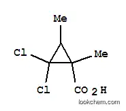 Molecular Structure of 1574-36-3 (Cyclopropanecarboxylicacid, 2,2-dichloro-1,3-dimethyl-)