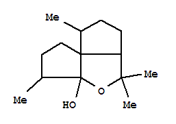 Molecular Structure of 157744-23-5 (5H-Dicyclopenta[b,c]furan-3a(1H)-ol,hexahydro-3,5,5,8-tetramethyl-, (3S,3aR,5aR,8R,8aS)-)