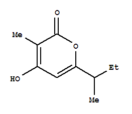 Molecular Structure of 157744-26-8 (2H-Pyran-2-one,4-hydroxy-3-methyl-6-(1-methylpropyl)-, (-)-)