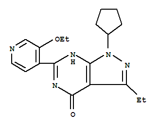 1-Cyclopentyl-6-(3-ethoxy-4-pyridinyl)-3-ethyl-4,5-dihydro-1H-pyrazolo[3,4-d]pyrimidin-4-one