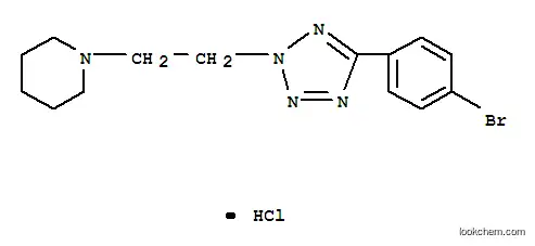 Molecular Structure of 158553-41-4 (1-{2-[5-(4-bromophenyl)-2H-tetrazol-2-yl]ethyl}piperidine hydrochloride)
