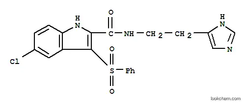 Molecular Structure of 158561-04-7 (5-chloro-N-[2-(1H-imidazol-5-yl)ethyl]-3-(phenylsulfonyl)-1H-indole-2-carboxamide)