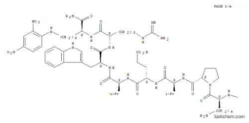 Molecular Structure of 158584-09-9 (MCA-ARG-PRO-LYS-PRO-TYR-ALA-NVA-TRP-MET-LYS(DNP)-NH2)