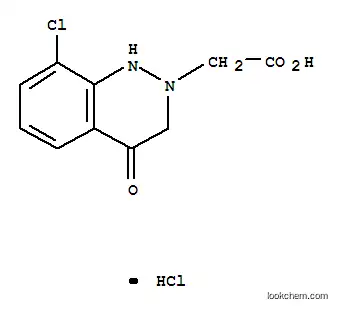 Molecular Structure of 158631-60-8 ((8-chloro-4-oxo-3,4-dihydrocinnolin-2(1H)-yl)acetic acid hydrochloride)