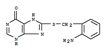 6H-Purin-6-one,8-[[(2-aminophenyl)methyl]thio]-1,9-dihydro- cas  15870-61-8