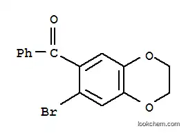 Molecular Structure of 159175-58-3 ((7-BROMO-2,3-DIHYDRO-1,4-BENZODIOXIN-6-YL)(PHENYL)METHANONE)