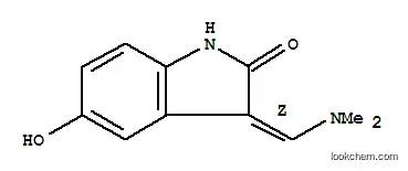 Molecular Structure of 159212-41-6 ((3Z)-3-[(dimethylamino)methylidene]-5-hydroxy-1,3-dihydro-2H-indol-2-one)
