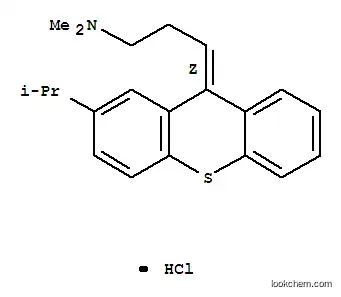 Molecular Structure of 15930-99-1 ((3Z)-N,N-dimethyl-3-[2-(1-methylethyl)-9H-thioxanthen-9-ylidene]propan-1-amine hydrochloride)