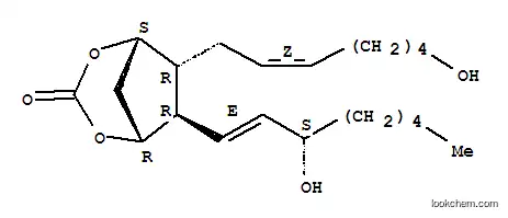 Molecular Structure of 159359-95-2 (1-Deoxoprostaglandin F2alpha 9,11-O-cyclic carbonate)