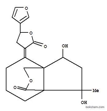 Molecular Structure of 159440-59-2 (1H,3H-3a,7a-Propanoisobenzofuran-1-one,4-[(2R)-2,3-dihydro-5-oxo[2,3'-bifuran]-4(5H)-ylidene]tetrahydro-8,10-dihydroxy-8-methyl-,(3aR,4E,7aR,8S,10R)-rel-(-)- (9CI))