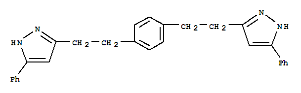 Molecular Structure of 1595-18-2 (1H-Pyrazole,3,3'-(1,4-phenylenedi-2,1-ethanediyl)bis[5-phenyl- (9CI))