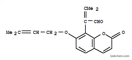 Molecular Structure of 159650-10-9 (2H-1-Benzopyran-8-acetaldehyde,7-[(3-methyl-2-buten-1-yl)oxy]-a-(1-methylethylidene)-2-oxo-)