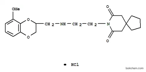 Molecular Structure of 159650-30-3 (8-Azaspiro[4.5]decane-7,9-dione,8-[2-[[(2,3-dihydro-8-methoxy-1,4-benzodioxin-2-yl)methyl]amino]ethyl]-,hydrochloride (1:1))