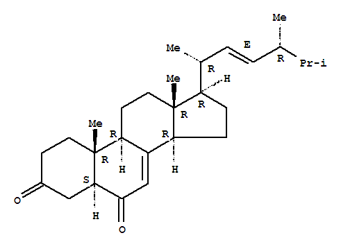 Molecular Structure of 159813-67-9 (Ergosta-7,22-diene-3,6-dione,(5a,22E)-)