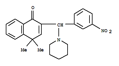 1(4H)-Naphthalenone,4,4-dimethyl-2-[(3-nitrophenyl)-1-piperidinylmethyl]- cas  15982-43-1