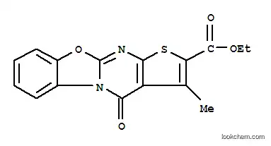 Molecular Structure of 159852-70-7 (4H-Thieno[2',3':4,5]pyrimido[2,1-b]benzoxazole-2-carboxylicacid, 3-methyl-4-oxo-, ethyl ester)