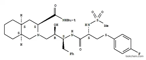 (3S,4aS,8aS)-2-[(2R,3S)-3-[[(2S)-3-(4-fluorophenyl)sulfanyl-2-methanes ulfonamido-propanoyl]amino]-2-hydroxy-4-phenyl-butyl]-N-tert-butyl-3,4 ,4a,5,6,7,8,8a-octahydro-1H-isoquinoline-3-carboxamide