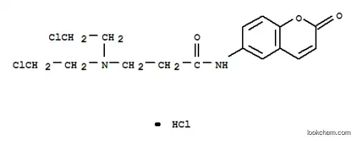 Molecular Structure of 15990-97-3 (N~3~,N~3~-bis(2-chloroethyl)-N-(2-oxo-2H-chromen-6-yl)-beta-alaninamide)