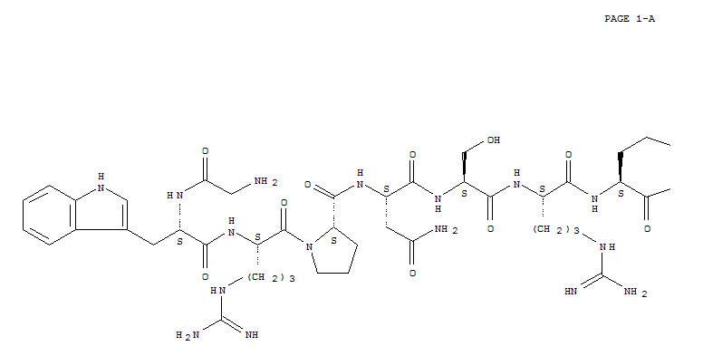 Molecular Structure of 160070-40-6 (L-Glutamic acid,glycyl-L-tryptophyl-L-arginyl-L-prolyl-L-asparaginyl-L-seryl-L-arginyl-L-a-glutamyl-L-a-aspartyl-L-seryl-L-valyl-L-a-glutamyl-L-alanylglycyl-L-leucyl-L-prolyl-L-leucyl-L-glutaminyl-L-valyl-L-arginylglycyl-L-tyrosyl-L-prolyl-L-a-glutamyl-)