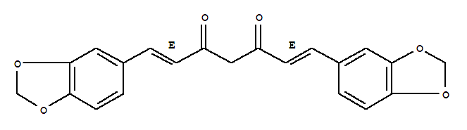 Molecular Structure of 160096-60-6 (1,6-Heptadiene-3,5-dione,1,7-bis(1,3-benzodioxol-5-yl)-, (E,E)- (9CI))