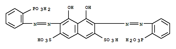 Molecular Structure of 16017-11-1 (2,7-Naphthalenedisulfonicacid, 4,5-dihydroxy-3,6-bis[2-(2-phosphonophenyl)diazenyl]-)
