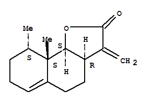 Molecular Structure of 160262-57-7 (Naphtho[1,2-b]furan-2(3H)-one,3a,4,5,7,8,9,9a,9b-octahydro-9,9a-dimethyl-3-methylene-, (3aR,9S,9aS,9bS)-)