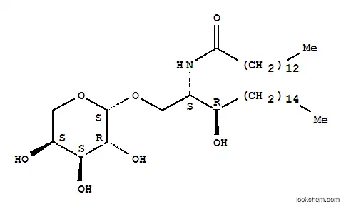 Molecular Structure of 160280-47-7 (Tetradecanamide,N-[(1S,2R)-1-[(b-L-arabinopyranosyloxy)methyl]-2-hydroxyheptadecyl]-)