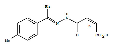 2-Butenedioic acid(2Z)-, mono[[(4-methylphenyl)phenylmethylene]hydrazide] (9CI)