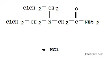 Molecular Structure of 1603-08-3 (N~2~,N~2~-bis(2-chloroethyl)-N,N-diethylglycinamide hydrochloride (1:1))