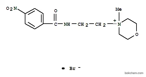 Molecular Structure of 1603-28-7 (4-methyl-4-{2-[(4-nitrobenzoyl)amino]ethyl}morpholin-4-ium bromide)