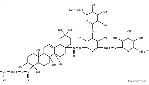 Molecular Structure of 160492-60-4 (Olean-12-ene-23,28-dioicacid, 3-hydroxy-, 28-(O-b-D-glucopyranosyl-(1®3)-O-[b-D-glucopyranosyl-(1®6)]-b-D-glucopyranosyl) 23-[(2R)-2-hydroxypropyl] ester, (3b,4a)- (9CI))