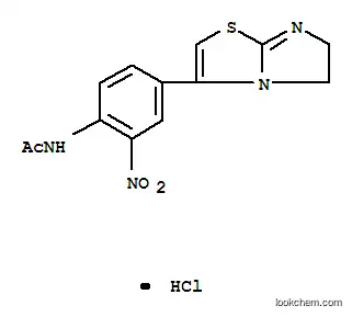Molecular Structure of 160518-44-5 (N-[4-(5,6-dihydroimidazo[2,1-b][1,3]thiazol-3-yl)-2-nitrophenyl]acetamide hydrochloride)