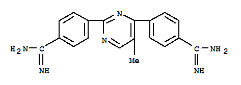 Molecular Structure of 160522-94-1 (Benzenecarboximidamide,4,4'-(5-methyl-2,4-pyrimidinediyl)bis- (9CI))