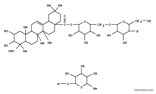 Olean-12-en-28-oicacid, 2,3-dihydroxy-23-oxo-, O-6-deoxy-a-L-mannopyranosyl-(1®4)-O-b-D-glucopyranosyl-(1®6)-b-D-glucopyranosyl ester, (2a,3b,4a)- (9CI)